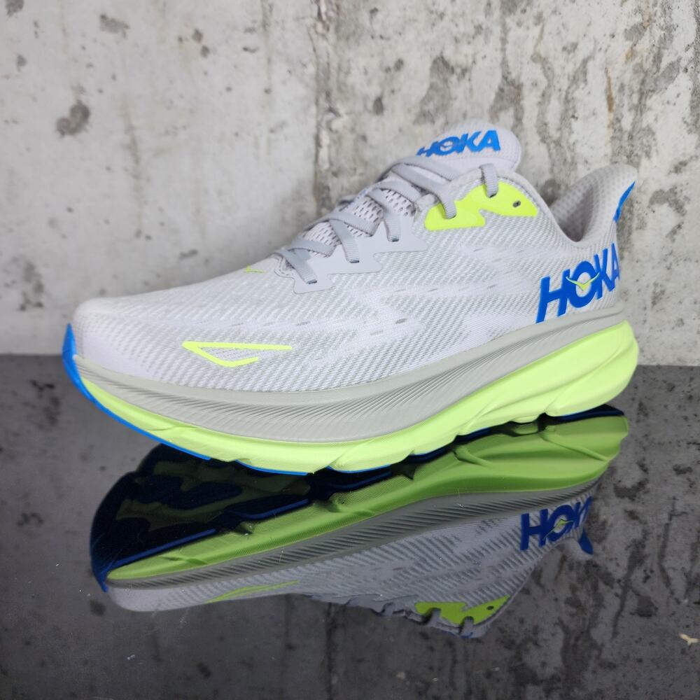 (Display Model) MSRP $155 HOKA Clifton 9 Men’s Size 12 D Grey Running Shoes - Picture 2 of 7